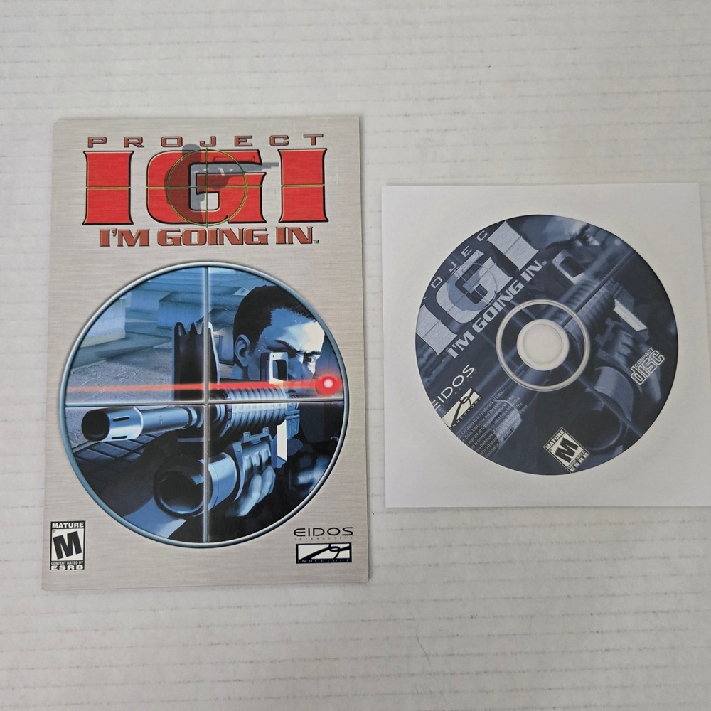 Project IGI Im Going In PC CD ROM 2000 Eidos Innerloop Tactical FPS Vintage Game